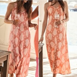 J.Jill Love Linen sleeveless A-line Maxi Dress Size Small